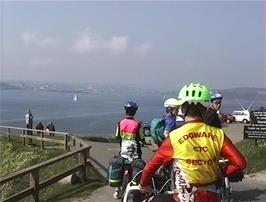 The group at St Mawes Castle, looking across Carrick Roads (as the estuary is called) to Falmouth